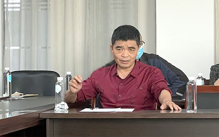 宙斯泵業(yè)蔣朝平做會(huì)議補(bǔ)充